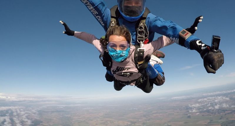 skydiving above Salisbury Plain